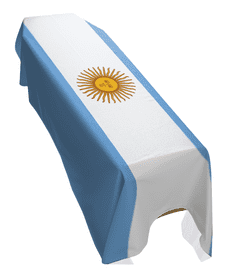 ARGENTINA FLAG PREMIUM COFFIN DRAPE (MADE TO ORDER)