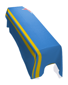ARUBA FLAG PREMIUM COFFIN DRAPE (MADE TO ORDER)