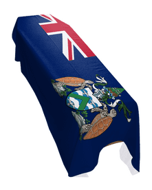 ASCENSION ISLAND FLAG PREMIUM COFFIN DRAPE (MADE TO ORDER)