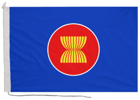 Association of Southeast Asian Nations ASEAN Flag with Rope & Toggle