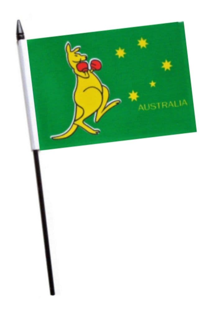 Australia Boxing Kangaroo Small Hand Waving Flag