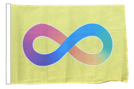 Autistic Pride 18" x 12" (45cm x 30cm) Sleeved Boat Flag
