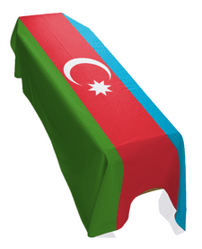 AZERBAIJAN FLAG PREMIUM COFFIN DRAPE (MADE TO ORDER)