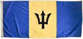 Barbados 150cm x 75cm Fully Sewn Large Cotton Flag - 2 Eyelets
