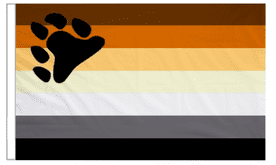 Bear Pride 18" x 12" (45cm x 30cm) Sleeved Boat Flag