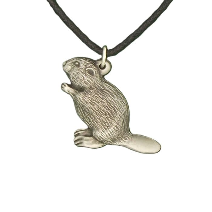 Beaver Pewter Pendant - Made in England