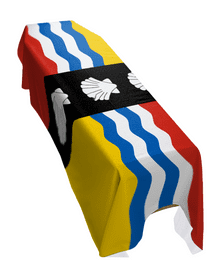 BEDFORDSHIRE COUNTY FLAG PREMIUM COFFIN DRAPE (MADE TO ORDER)