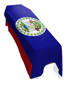 BELIZE FLAG PREMIUM COFFIN DRAPE (MADE TO ORDER)