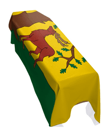 BERKSHIRE COUNTY FLAG PREMIUM COFFIN DRAPE (MADE TO ORDER)
