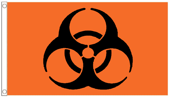 Biohazard Symbol Polyester 5'x3' Flag