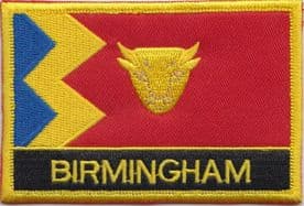 Birmingham Flag Embroidered Rectangular Patch