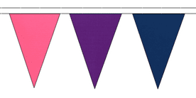 Bisexual Bi Pride LGBTQ+ Flag Colours Triangular Bunting - 10m / 20m / 50m Lengths