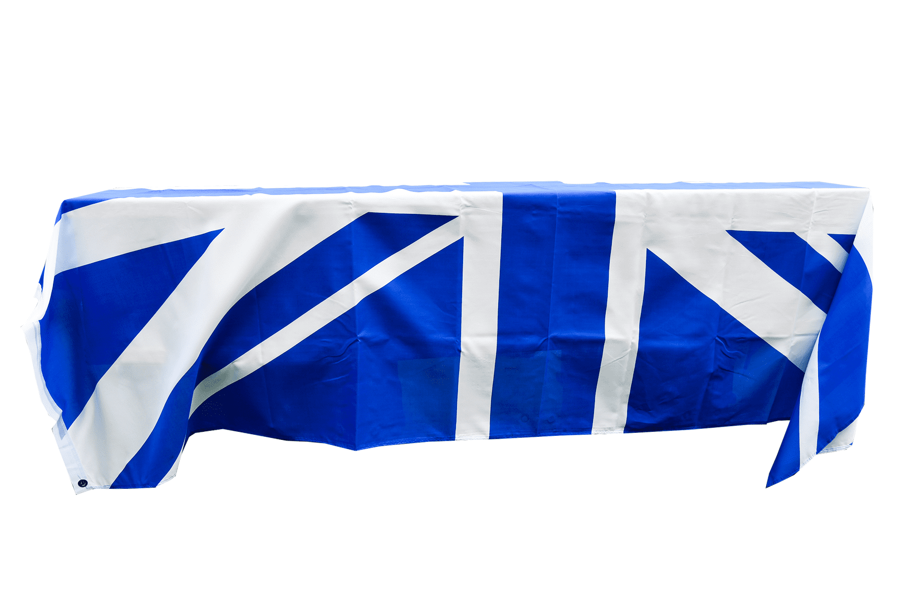 BLUE AND WHITE UNION JACK FLAG COFFIN DRAPE