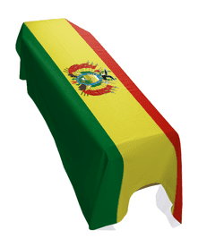 BOLIVIA FLAG PREMIUM COFFIN DRAPE (MADE TO ORDER)