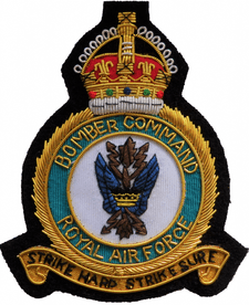 Bomber Command Royal Air Force RAF Embroidered Blazer GOLD WIRED Patch