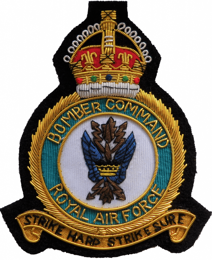 Bomber Command Royal Air Force RAF Embroidered Blazer GOLD WIRED Patch