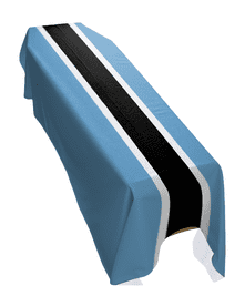 BOTSWANA FLAG PREMIUM COFFIN DRAPE (MADE TO ORDER)