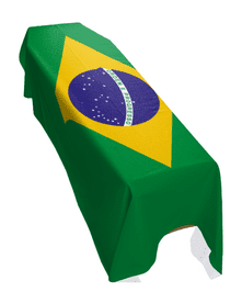 BRAZIL FLAG PREMIUM COFFIN DRAPE (MADE TO ORDER)