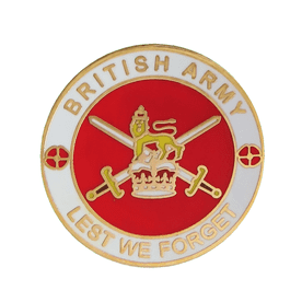 British Army Lest We Forget Pin Badge - MOD Approved