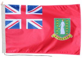 British Virgin Islands Civil Ensign (unofficial) Flag with Rope & Toggle