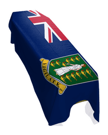 BRITISH VIRGIN ISLANDS FLAG PREMIUM COFFIN DRAPE (MADE TO ORDER)
