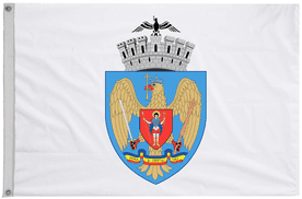 Bucharest City Romania Flag with Eyelets
