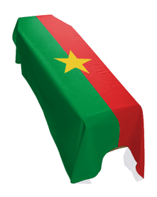 BURKINA FASO FLAG PREMIUM COFFIN DRAPE (MADE TO ORDER)