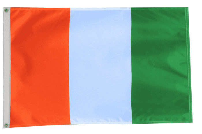Côte d'Ivoire (Ivory Coast) Flag with Eyelets