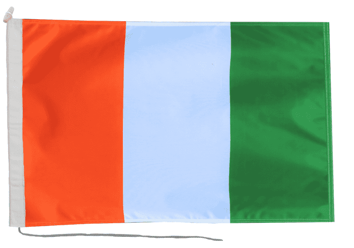 Côte d'Ivoire (Ivory Coast) Flag with Rope & Toggle