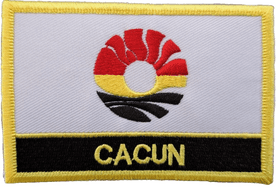 Cacun Mexico Flag Embroidered Rectangular Patch