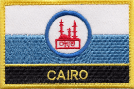 Cairo Egypt Flag Embroidered Rectangular Patch