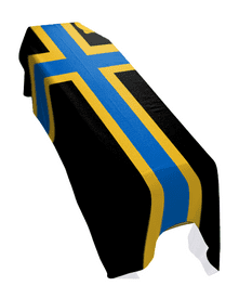 CAITHNESS COUNTY FLAG PREMIUM COFFIN DRAPE (MADE TO ORDER)