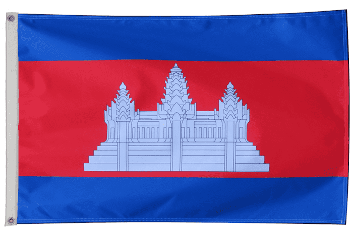 Cambodia Flag with Eyelets