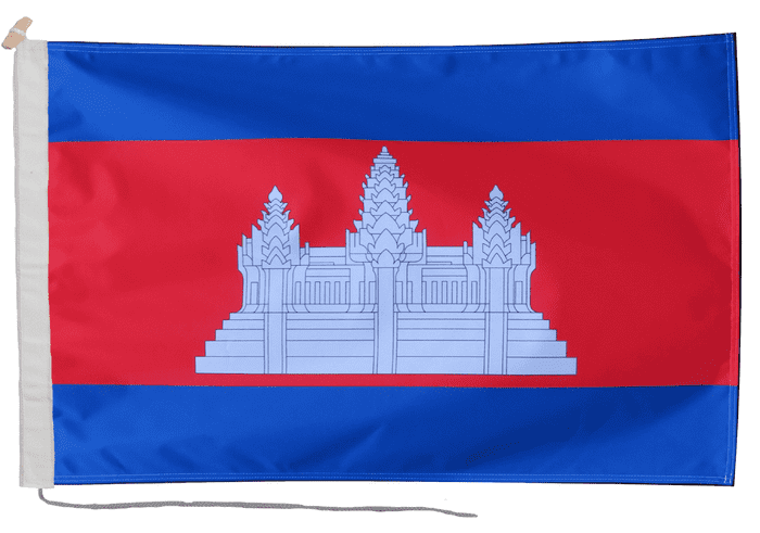 Cambodia Flag with Rope & Toggle