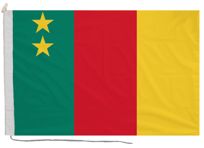 Cameroon 1961 to 1975 Flag with Rope & Toggle