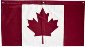 Canada 100cm x 50cm Fully Sewn Cotton Flag - 3 Eyelets