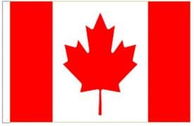 Canada 18" x 12" (45cm x 30cm) Sleeved Boat Flag