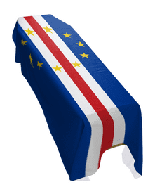 CAPE VERDE FLAG PREMIUM COFFIN DRAPE (MADE TO ORDER)