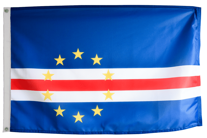 Cape Verde Flag with Eyelets