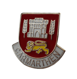 Carmarthen Shield Red Pin Badge