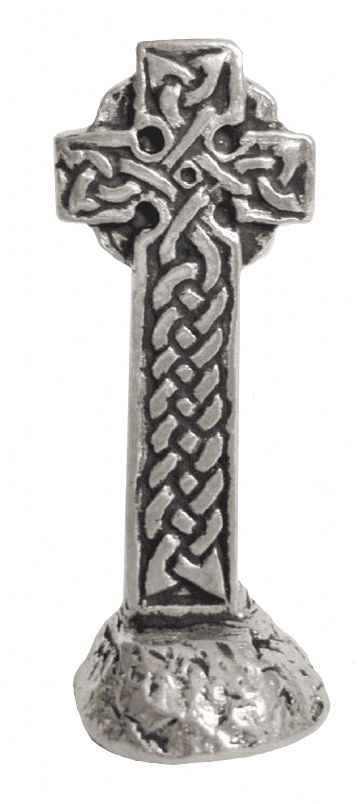 Celtic Cross Knotwork Solid Pewter Ornament - Hand Made in Cornwall