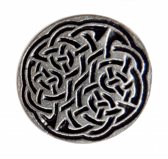 Celtic Detailed Knotwork Pewter Pin Badge - Hand Made in Cornwall