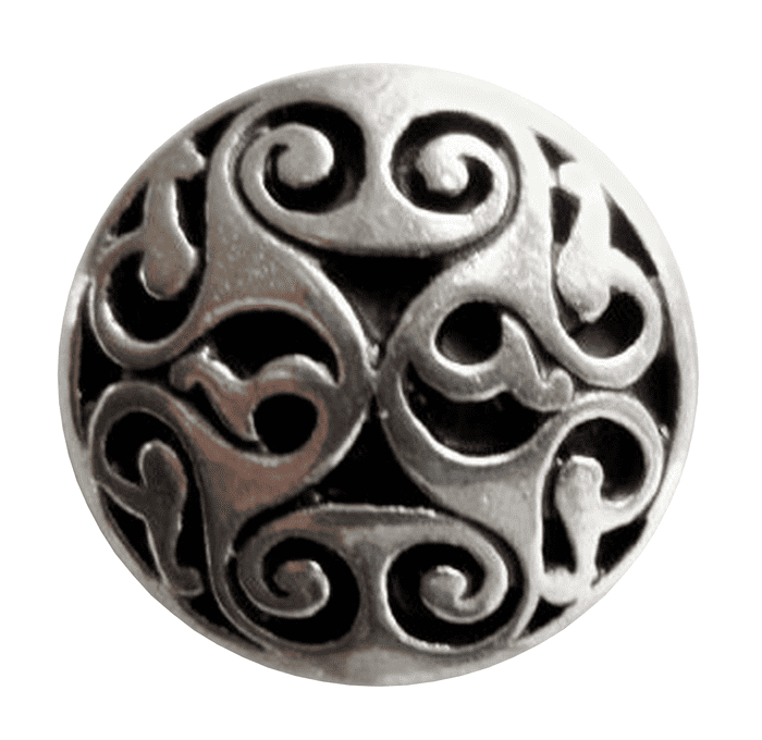 Celtic Dome Pewter Pin Badge - Hand Made in Cornwall