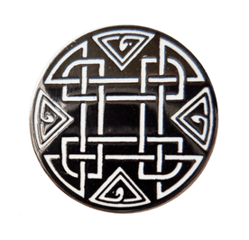 Celtic Knotwork Cross Round Pin Badge