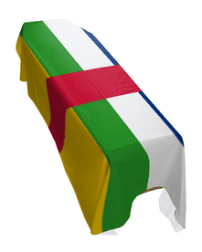 CENTRAL AFRICAN REPUBLIC FLAG PREMIUM COFFIN DRAPE (MADE TO ORDER)