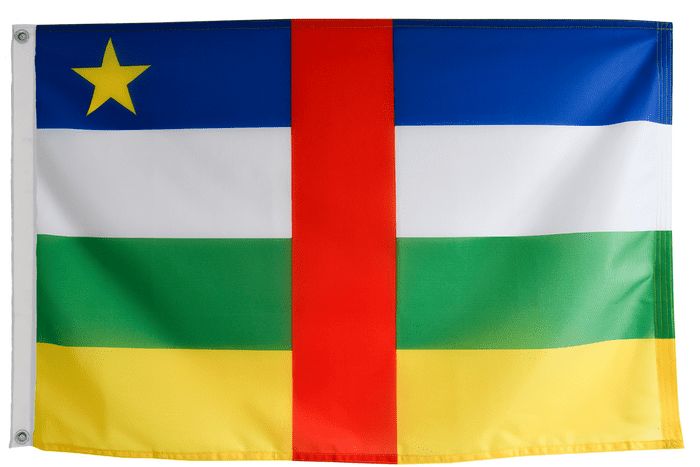 Central African Republic Flag with Eyelets