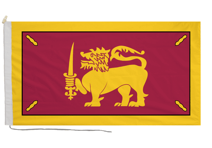 Ceylon Dominion 1948 to 1951 Flag with Rope & Toggle