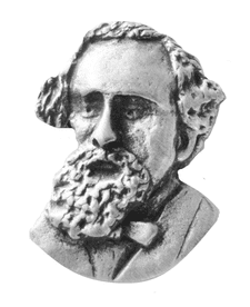 Charles Dickens Pewter Pin Badge - LP1061