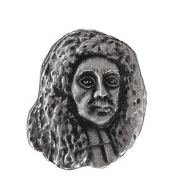 Charles II Pewter Pin Badge