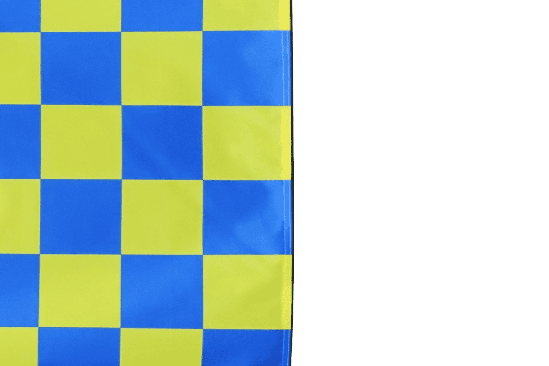 Check Blue and Yellow Flag with Eyelets